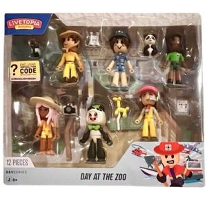 🆕- Livetopia Day at The Zoo Pack - Six-3" Mix-and-Match Figures with Accessories